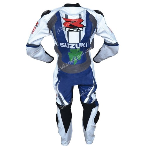 SUZUKI GSXR Motorcycle Leather Suit Motorbike Racing Leather Jacket Trouser CE - Picture 3 of 4
