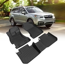 Car Floor Mats For 2014-2018 Subaru Forester Black All-weather Tpe Rubber