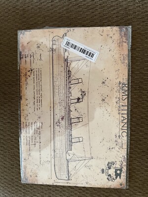 Check Out This Awesome Vintage RMS Titanic Ship Design/specs Metal Tin 8 x12 
