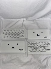 Kanto Plastic Industry Children's Tableware "Miffy" Tray Melamine  Lot Of 4. P
