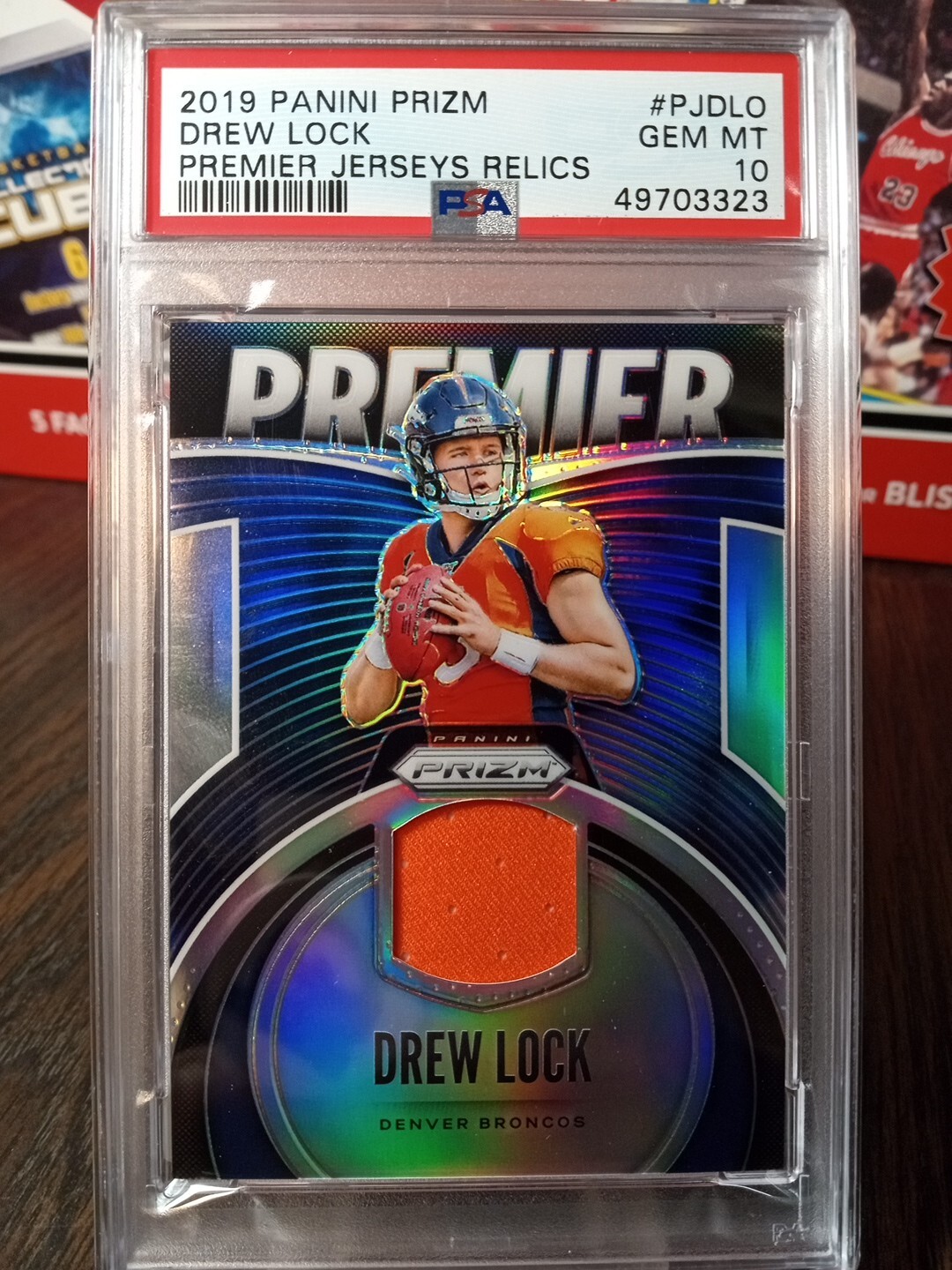 Drew Lock Panini Prizm Premier Jerseys Relics #PJDLO Base