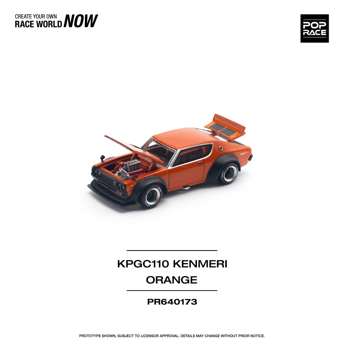 In Stock) POPRACE 1/64 SKYLINE GT-R V8 DRIFT (KENMERI