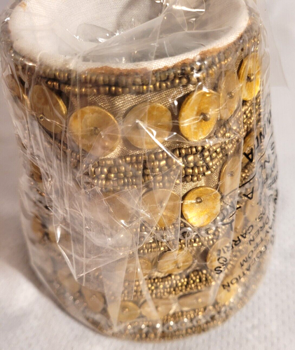 VINTAGE GLASS BEADED W/ SHELL CHANDELIER FAN LAMP MINI SHADE - Picture 5 of 8