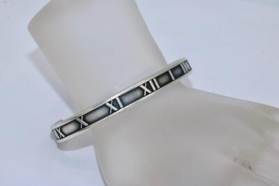 Vintage 1995 Tiffany & Co Atlas Roman Numerals Cuff Bracelet