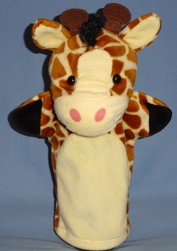 Plush Hand Puppets-Elephant-Tiger-Monkey-Giraffe-Zoo-Jungle soft Animal LOT-4 - Picture 5 of 11