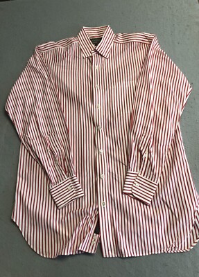 Robert Talbott Button Down Shirt Mens 34 Candyman Stripe 15.5'' Collared