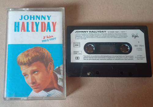 cassette audio tape K7 johnny hallyday club dial d'hier 1961 / 1971