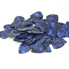 Lots of 50 pcs New Medium 0.71mm Blank Guitar Picks Celluloid Pearl Blue