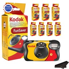 Kodak Funsaver Disposable Camera 7 Pack 35mm 27exp Bundled Microfiber Cloth
