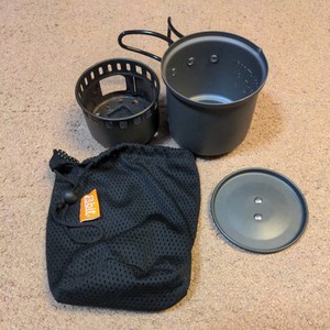 Esbit Cooking set Camping Aluminum 585ml Pot & Windshield for Alcohol stove