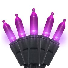 Purple LED Halloween Lights - 35 Count Purple Christmas String Lights for Sma...