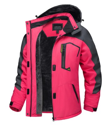 H Damen Winterjacke Ski Snowboard Parka Winddicht Fleece Thermo Mantel Jacke