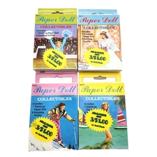 NOS NEW Creative Child Games Paper Dolls Complete Set of 4 Miniatures Vintage 