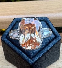 925 Sterling Silver Citrine & Gemstone Dress Ring – Size Q