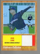 2011 Topps Heritage Minors Clubhouse Collection Relics Blue Tint John Lamb /199