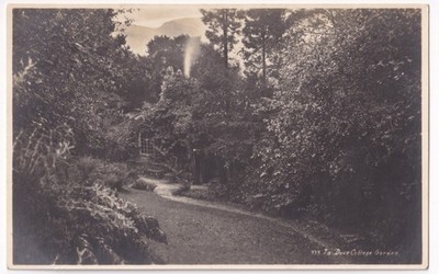 Wordsworth Grasmere Taube Cottage Garten Lake District G P Abraham RPPC Postkarte