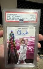 2024-25 Panini Select - In Flight Signatures Chet Holmgren Pink / 15 Psa 9 10
