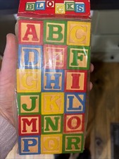 Vintage Educational Blocks New In Package Alphabet Learning