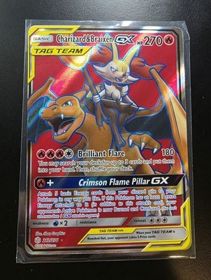 charizard and braixen pokemon card Charizard & Braixen-GX (Hyper Rare) main image 0