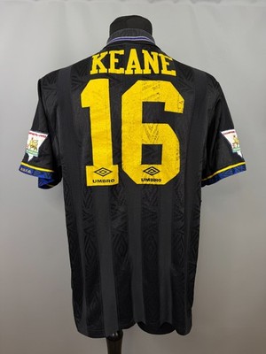 MANCHESTER UNITED 1993 1995 KEANE AWAY SHIRT FOOTBALL SOCCER UMBRO
