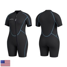 Seaskin Plus Size 3mm Shorty Wetsuit for Mens and Womens
