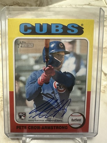 Pete Crow-Armstrong #ROA-PC 2024 Topps Heritage Real One Autograph card