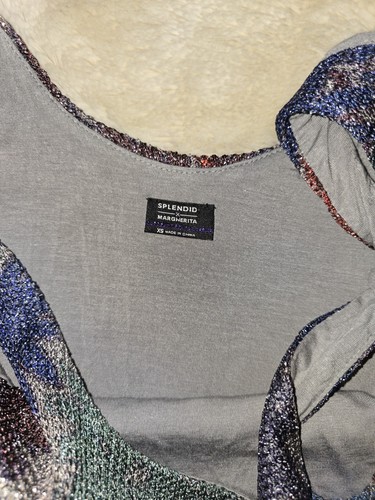 Splendid x Margherita Brillare Metallic Misonni Floral Print Tank Dress Size XS - Picture 5 of 6