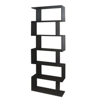 Regal 70X189 Thekla Schwarz Standregal Mit 6 FäChern Raumteiler Hti-Living