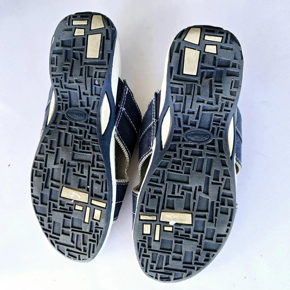 Sandalias deportivas Dr. Scholls 8M Pacific para mujer azul gris punta abierta sin cordones Foto 4 de 4