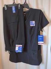 Scrubstar Size Small Black Scrub Set Shirt Pants New with Tags