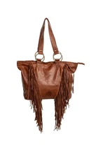 STS Ranchwear Womens Indie Walnut Buffalo Leather Shoulder Tote Bag OS