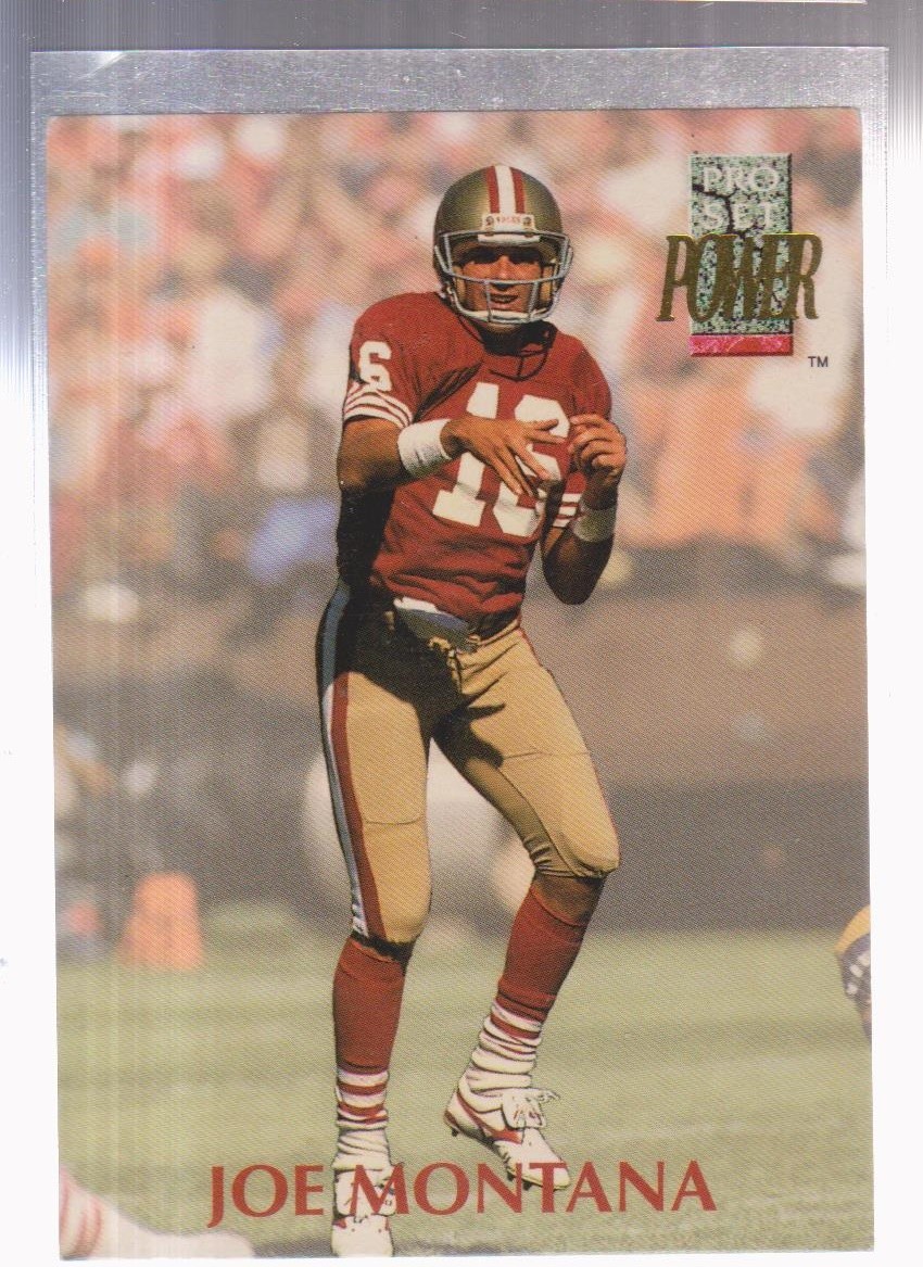 Joe Montana #16 Football Cards 1992 Pro Set Power trading card — raw and PSA graded price guide
