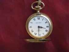 Vintage Black Shield (Arnex) Gold Plated 17j Hunting Case Pocket/Pendant Watch