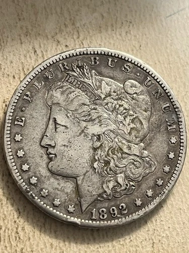 1892 cc morgan silver dollar Vf Carson City Key Date Really Rare