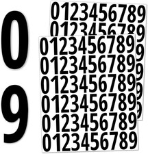 1 inch, Vinyl Numbers Stickers, Stick On Numbers - Black, 600 Pieces