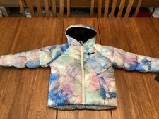 NWT's Nike Girl's Full-Zip Puffer Jacket Hooded Pastel Kids Size M 5-6  95