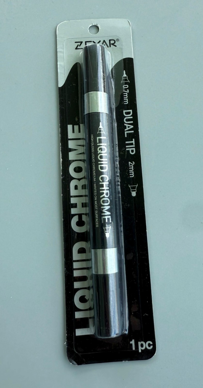 ZEYAR Liquid Chrome Paint Marker Dual Tip 0.7mm & 2mm High G