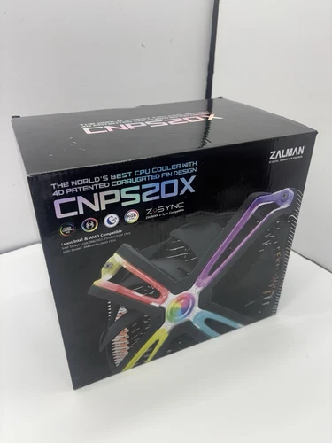 Zalman CNPS20X RGB CPU PC Tower Cooler with Dual 140mm RGB Fans in Black-New