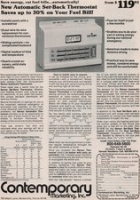 1979 Vintage Print Ad Sensor Automatic Set-Back Thermostat Save Energy Bills