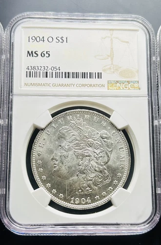 Beautiful GEM 1904 Morgan Silver $1 Dollar MS 65 NGC 4383232-054