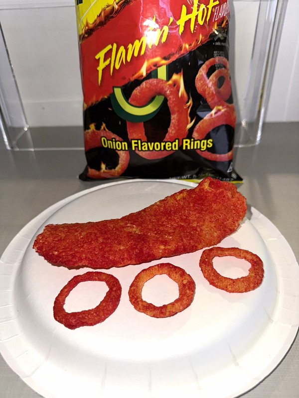 Funyuns Flamin' Hot Onion Flavored Rings Chips, Single Bag Snack