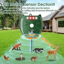 Solar 4LED Animal Repellent 2PK - Waterproof, Yard/Garden Pest Control