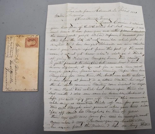 Vintage February 1861 Confederate Civil War Letter, New Orleans