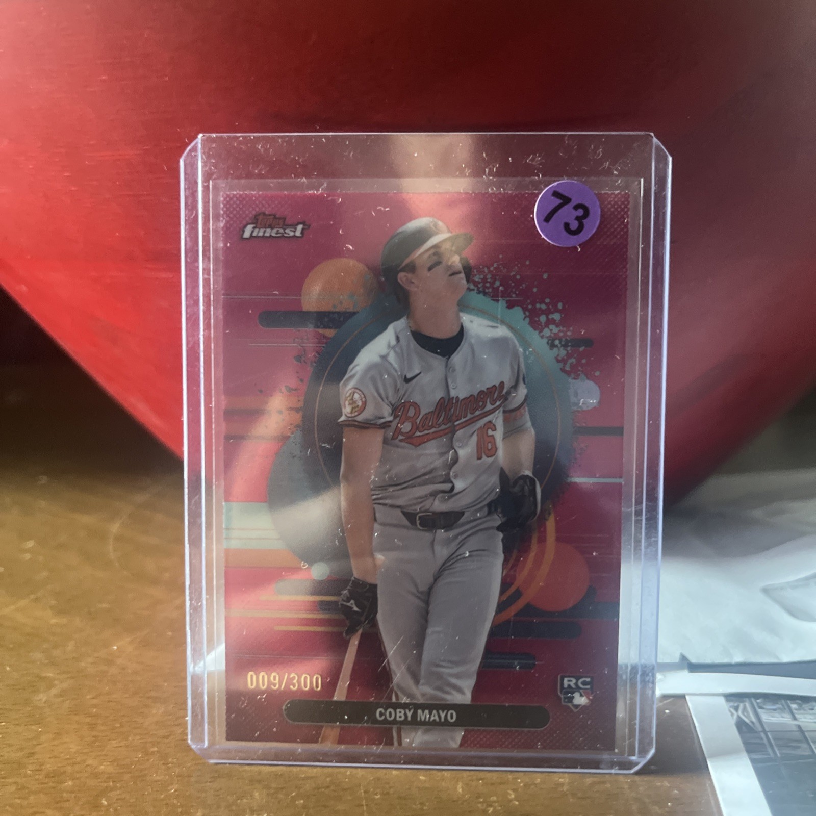 2025 Topps Finest - Uncommon Coby Mayo #188 Magenta Refractor /300 (RC)