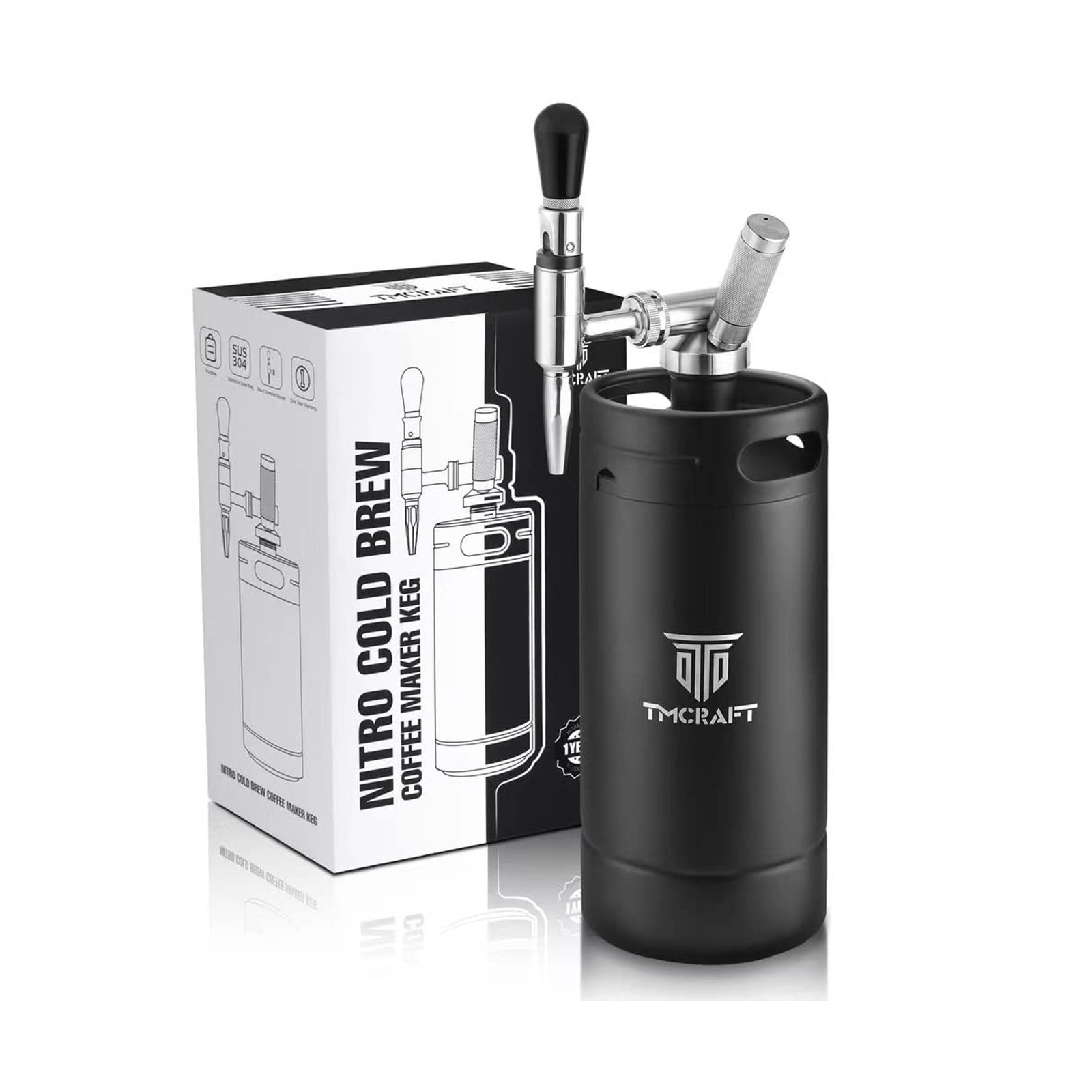 TMCRAFT 128oz Nitro Cold Brew Coffee Maker, Home Brew Coffee Keg with Stainle...