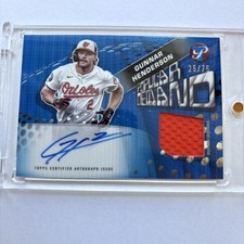 2025 Topps Pristine Auto Relics Gunnar Henderson Blue Refractor /75 (AU, MEM)