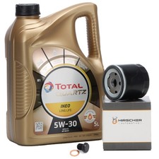 5 Liter TOTAL QUARTZ INEO LONGLIFE 5W30 Motoröl + HIRSCHER Ölfilter 04E115561H