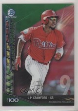 2017 Bowman Chrome Scouts Top 100 Retail Green Refractor 39/99 JP Crawford 4al