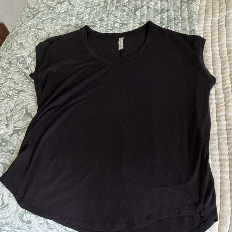Athleta Women's Black Solid Sleeveless Crew Neck Pullover Top, Size M