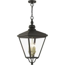 Livex Lighting 27378-07 Adams Pendant Bronze with Antique Brass Finish Cluster